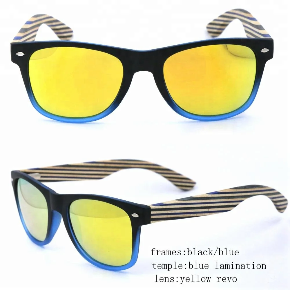 

Spring hinge wood eyeglasses polarized UV400 sun glasses with logo plastic eye wear