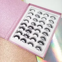 

FDshine 16pairs Lashes 5D Real Mink Regular Eyelashes with Lashes Book