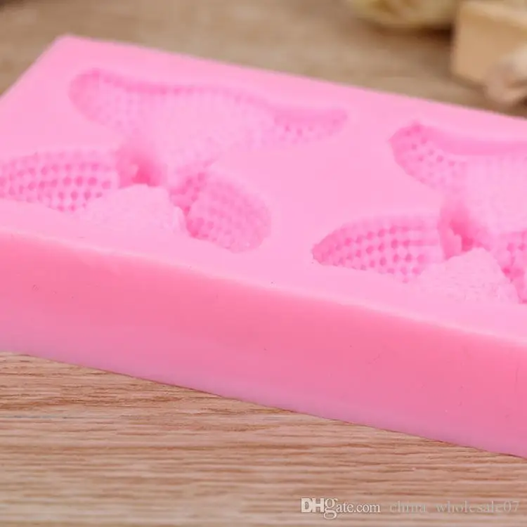 

Bow Shape Two Bowknot silicone fondant mold Wedding Cake Decorating Craft Fondant Moulds Candy Molds Accessories