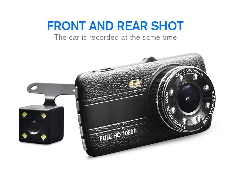 4.0 inch 1080P dashcam hd looping recorder car black box car video camera