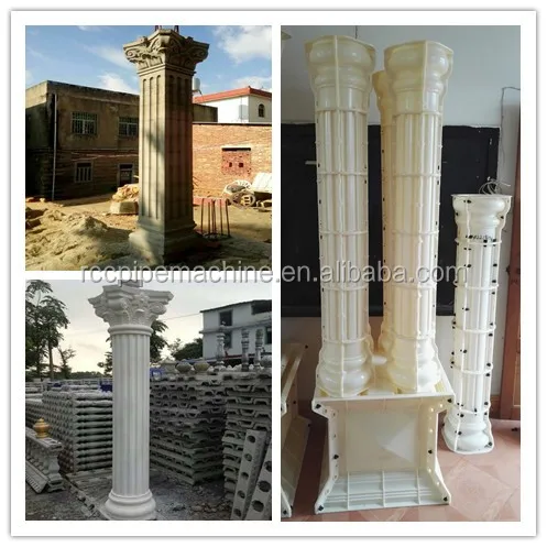 Roman pillar mould Plastic concrete mould round column Size:400*3850mm