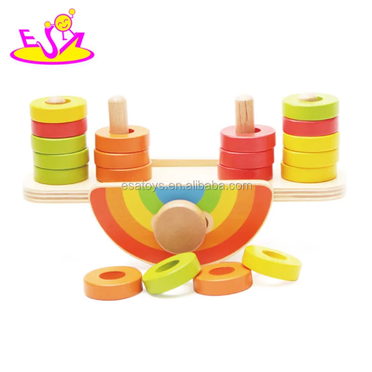 

wholesale educational baby wooden balance bricks toys W11F057