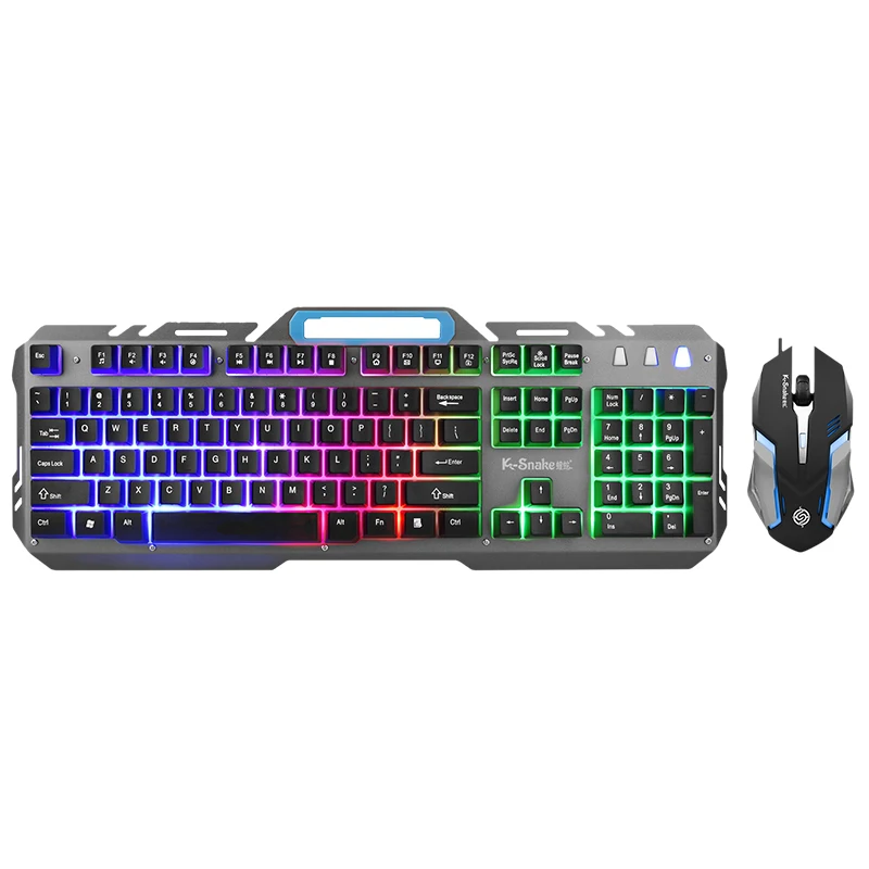 

Wholesale Price K-Snake Waterproof Set Backlight Gaming Keyboard and Mouse Combo, Black