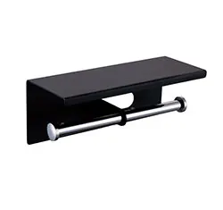 Modern bathroom accessories stainless toilet paper holder with phone shelf