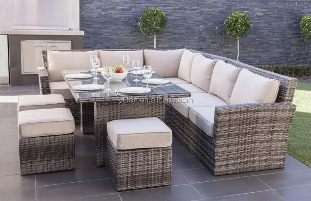 Rattan Outdoor Furniture Round Hotel Lobby Sofa Furniture From