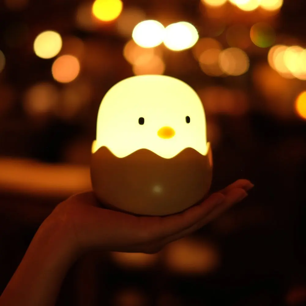 YARRAE 2018 YEARS Rechargeable Egg Shell Chick Shape Top Control Lamp for Girl Lady Kid Baby Bedroom and Nursery