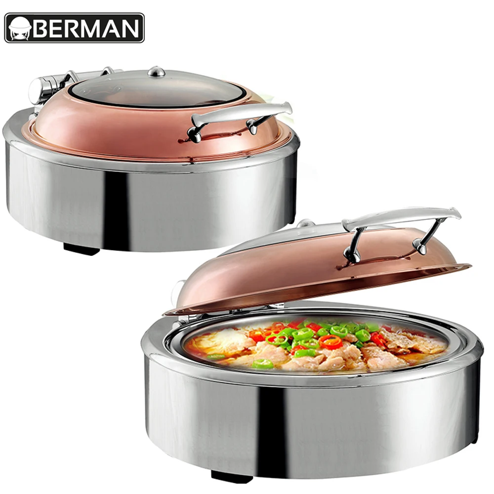 Food Warmer Electric Heater Element Round Rose Gold Hydraulic Yufeh