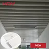 Factory Wholesale wood grain aluminum baffle ceiling rectangle profile tube U shaped baffle ceiling