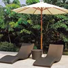 Deck Chair Pool Side Rattan Wicker Lounge Bed