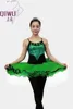 The new green professional fashion adult ballet tutu dress is committed to stage Dancer wear clothes ABT-008