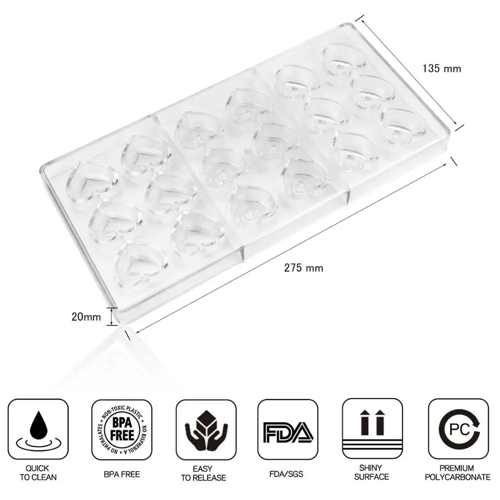 
Custom chocolate Mold DIY PC Chocolate Molds Plastic Polycarbonate Mold For Chocolate 