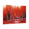 Modern Red Tree Forest Art Prints Canvas Wall Painting for Home Decor