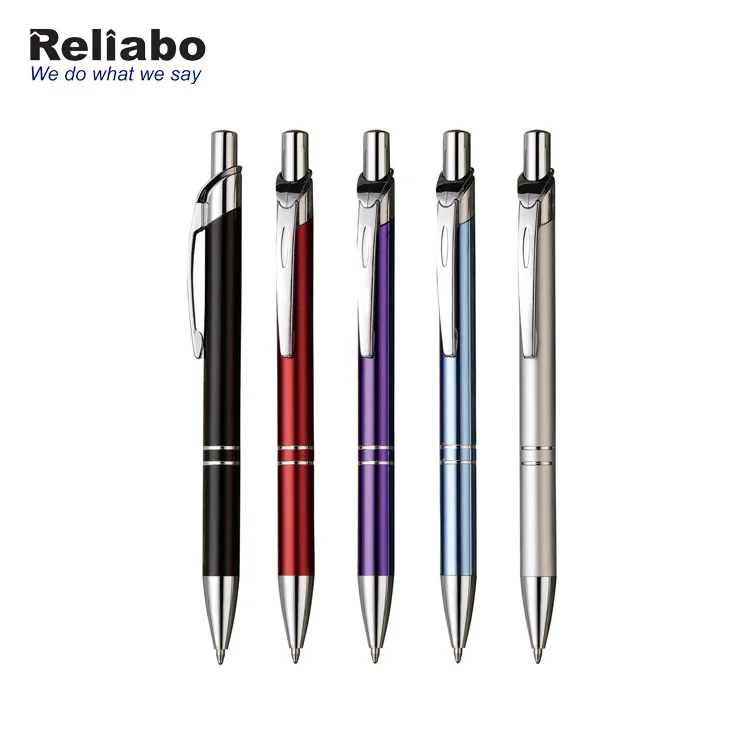 Reliabo Wholesale Custom New Model Silver Luxury Gift Promotional Metal Ball Pens With Logo