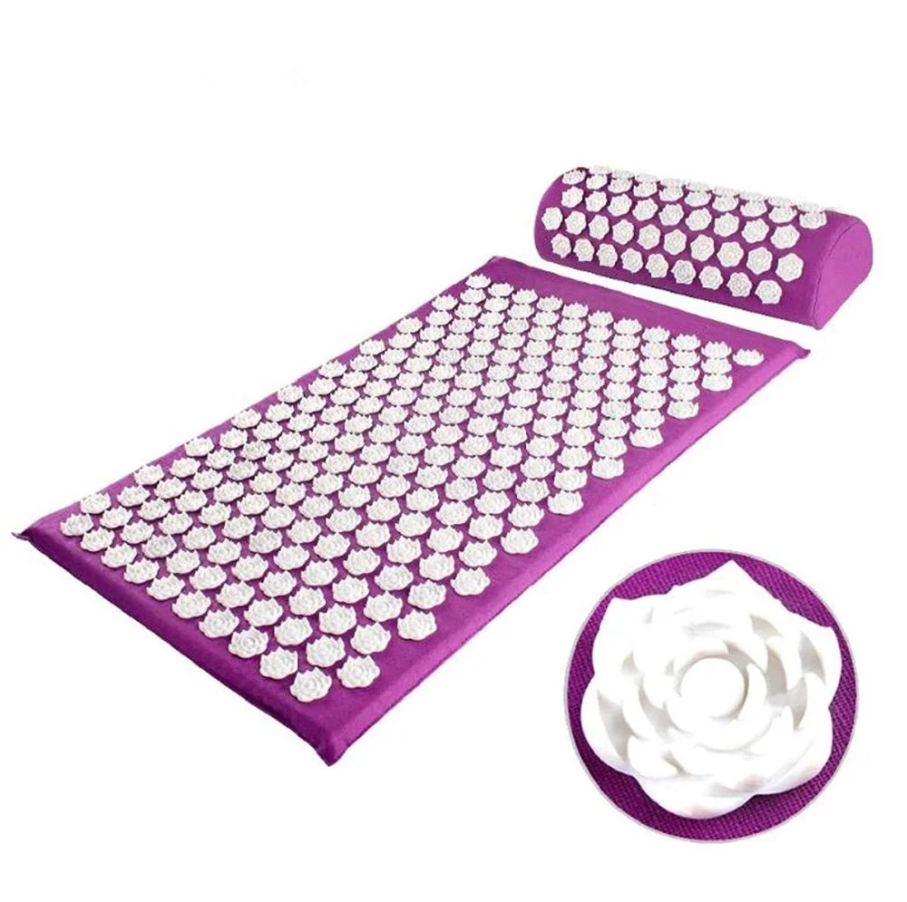 

Fitness Cotton Nail Back and Neck Pain Relief Massage Acupressure Mat and Pillow Set, Customized color
