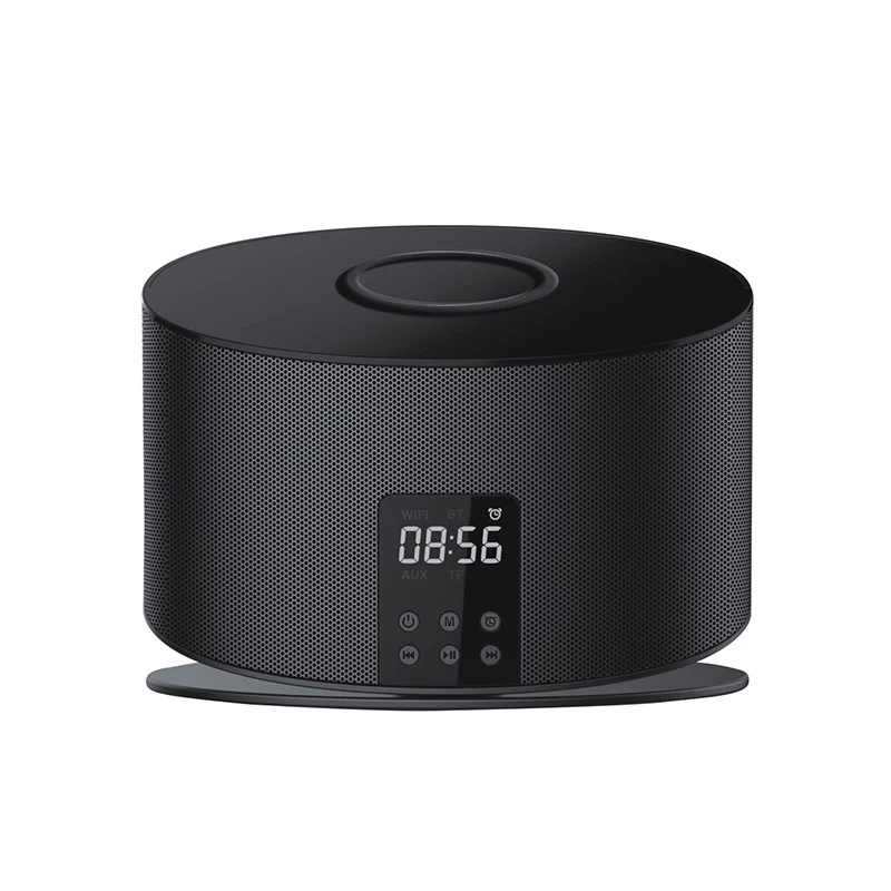 

new products Multi-function subwoofer speaker portable power bank 4000mah with alarm clock