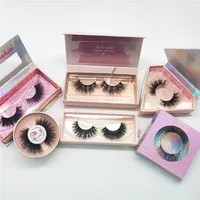 

100% real mink eyelashes custom logo packaging box
