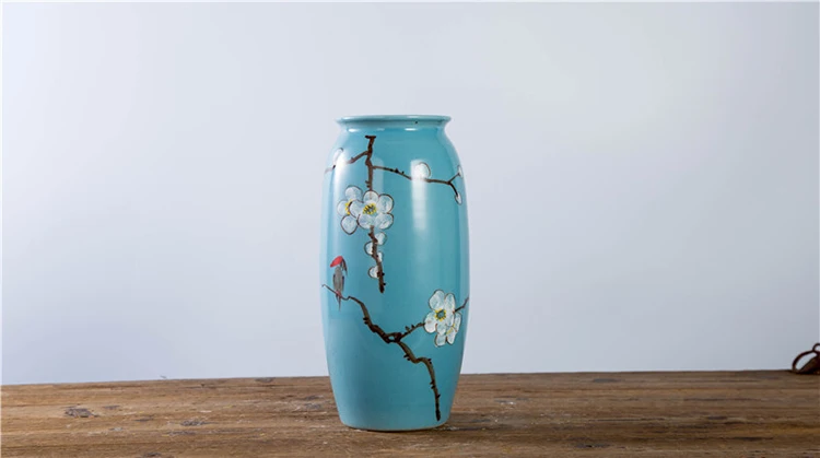 China creative ceramic hand painted fancy flower vase