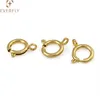 High Quality Brass Jewelry Findings gold spring ring clasps
