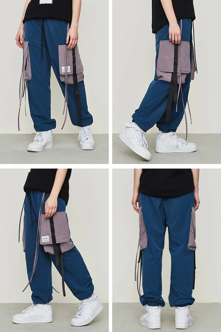 baggy nylon cargo pants