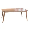 scandinavian large Rectangle solid wood modern walnut Dining Table with 6 chairs