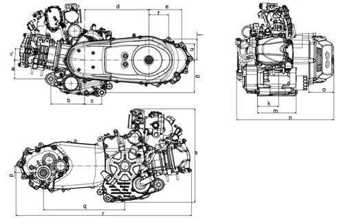 Размер двигателя длина ширина высота. Мотор 139 QMB чертеж. Двигатель 139qmb чертеж. Мотор для скутера 139qmb чертёж. Двигатель 157qmj чертежи.