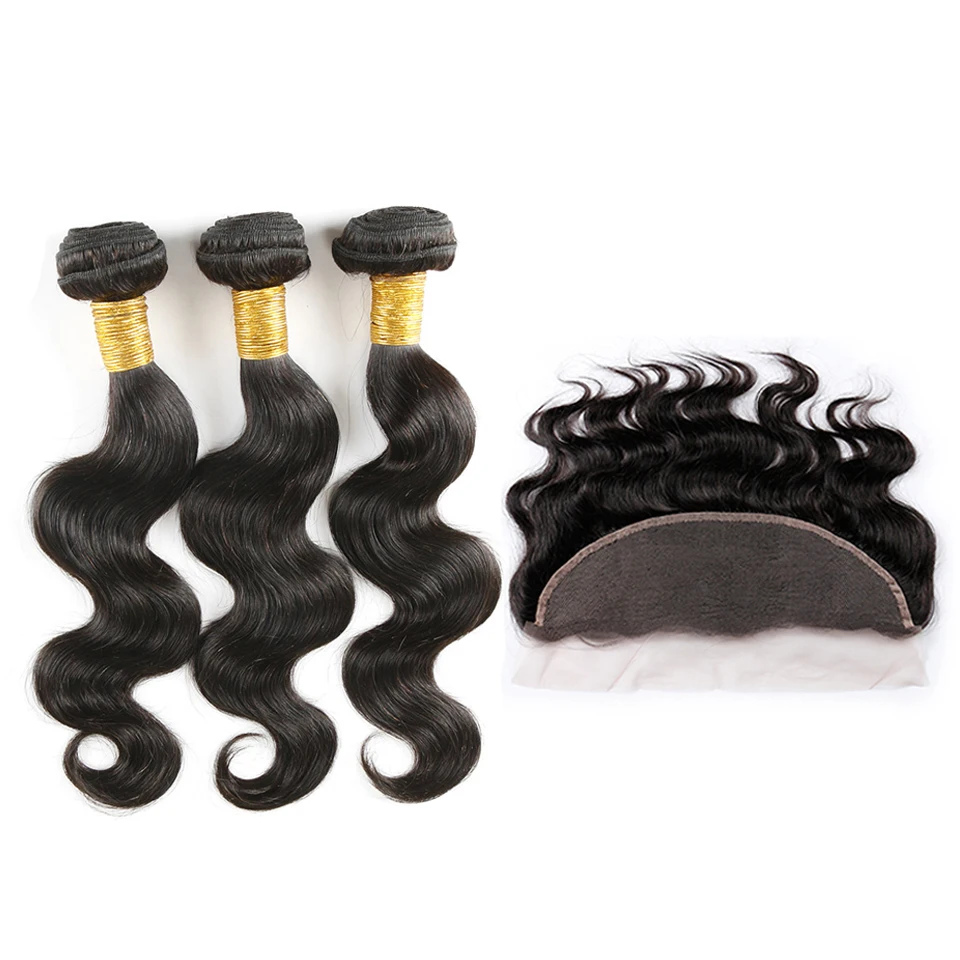 

First Rate Workmanship Virgin Brazilian Hair Dubai Body Wave Lace Frontal Pure Natural Hair Styles, Natural color