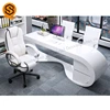 Beautiful desks white google shape executive table CEO office table