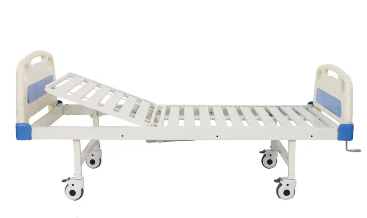Hot sales ABS one manual nursing bed single crank hospital flower bed