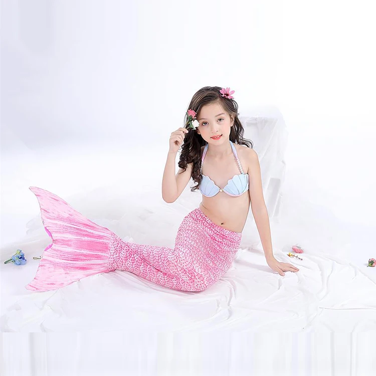 Superstar88 Mädchen Cosplay Kostüm Badebekleidung Meerjungfrau Shell Badeanzug 3pcs Bikini Sets Tolle Geschenksidee !