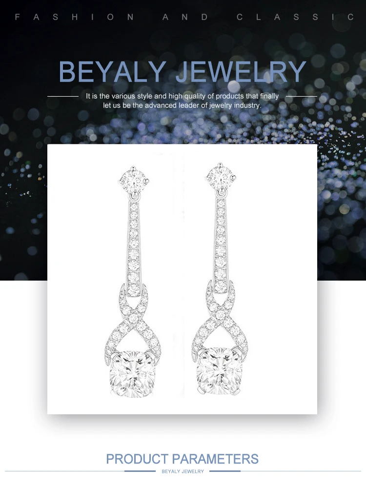 925 silver stone bijoux wedding fancy drop earrings