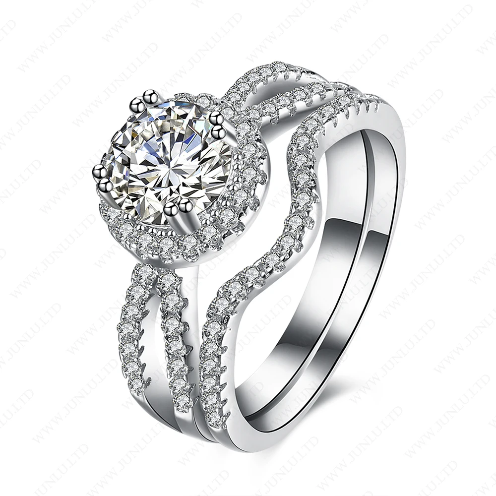 

High quality fashion 925 wedding engagement ring set, Picture