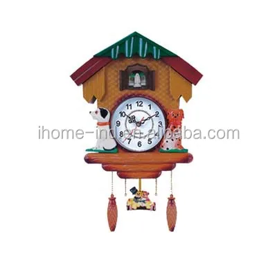 
talking wall clock plastic cuckoo clock with bird come out 