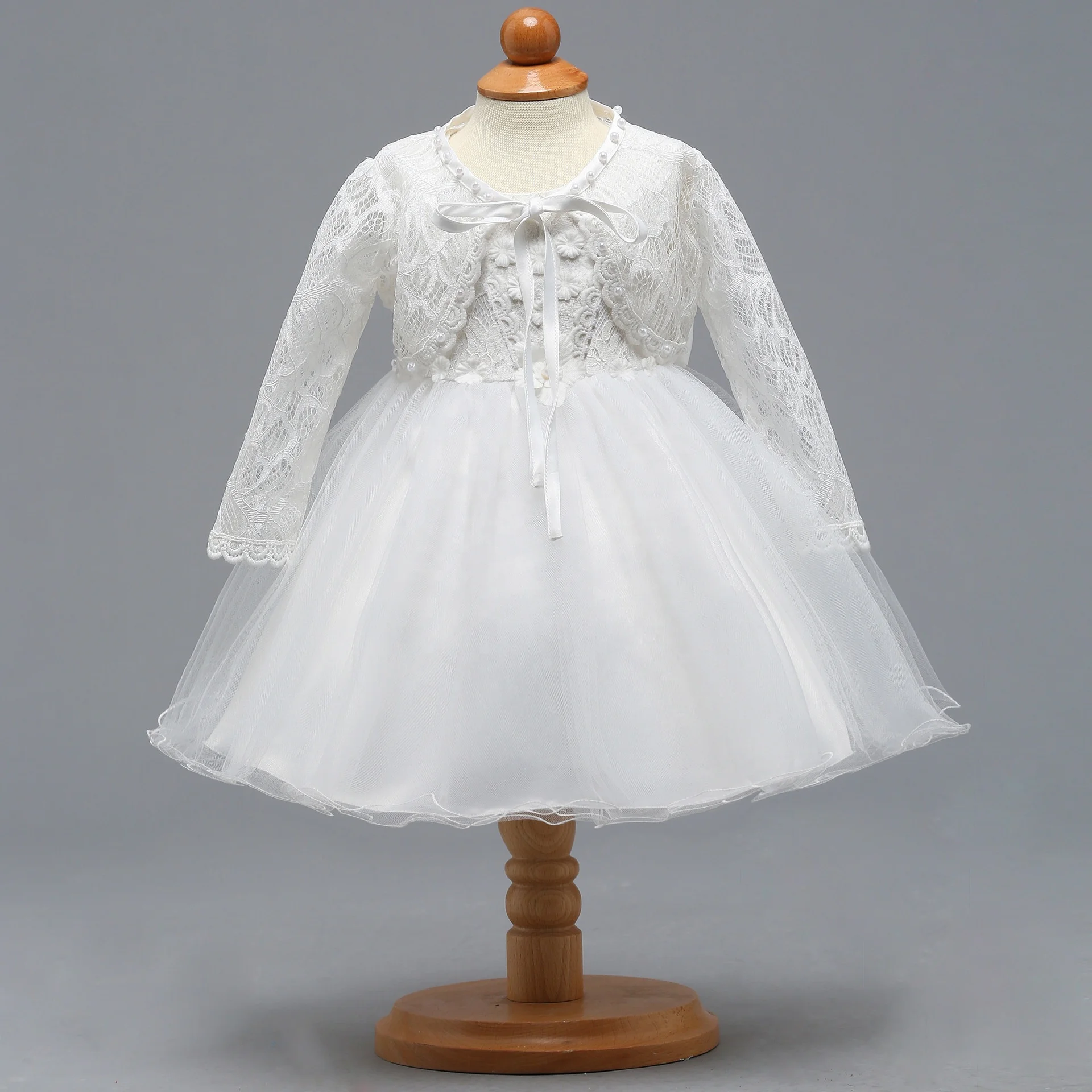 

wholesale kids outfits two pcs set lace christening gown baby christening dress