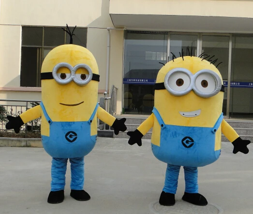 Despicable me minion mascot costume for adults despicable me mascot costume free shipping