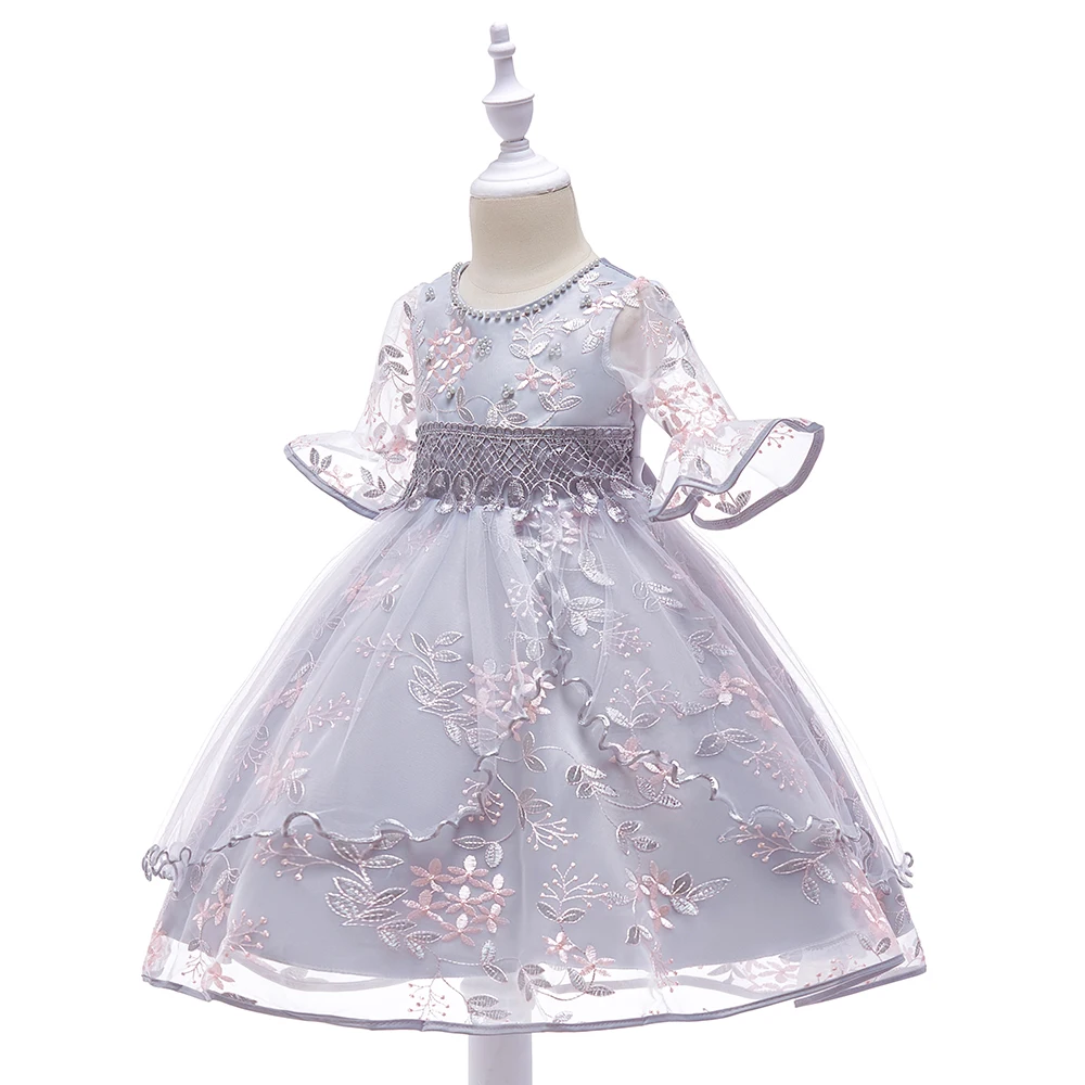 

2018 New Girls Design Free Shipping European Kids Clothes Children's Wedding Dresses L5015, As picture