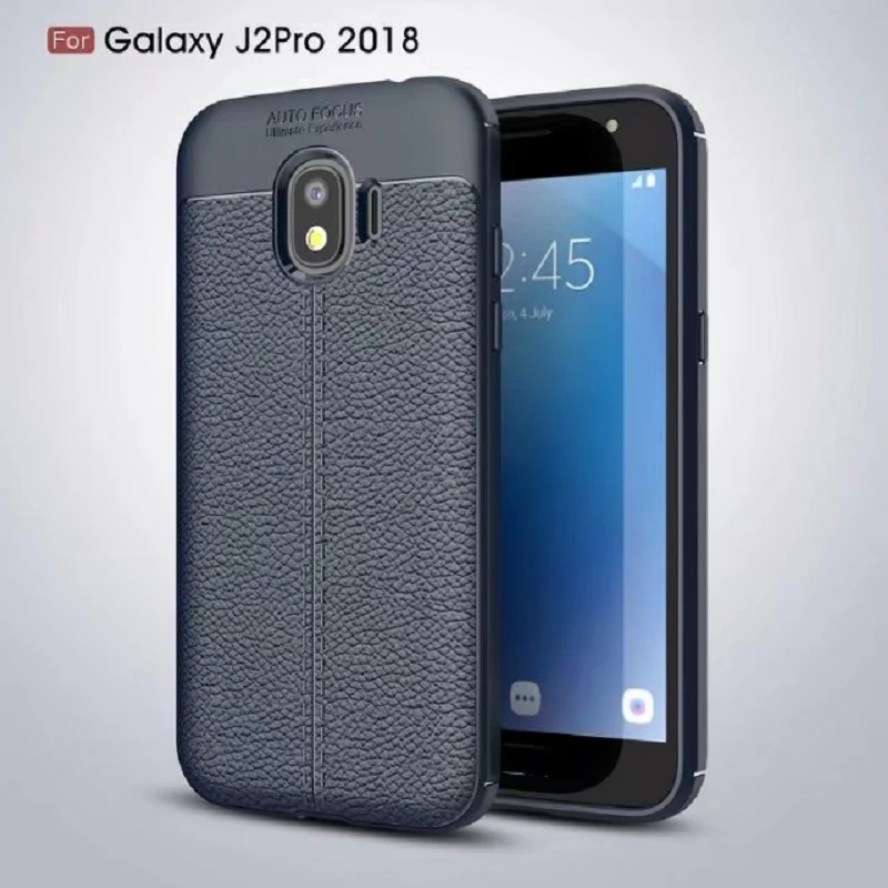 Litchi pattern Soft Tpu case for Samsung galaxy J2 Pro 2018 Cover
