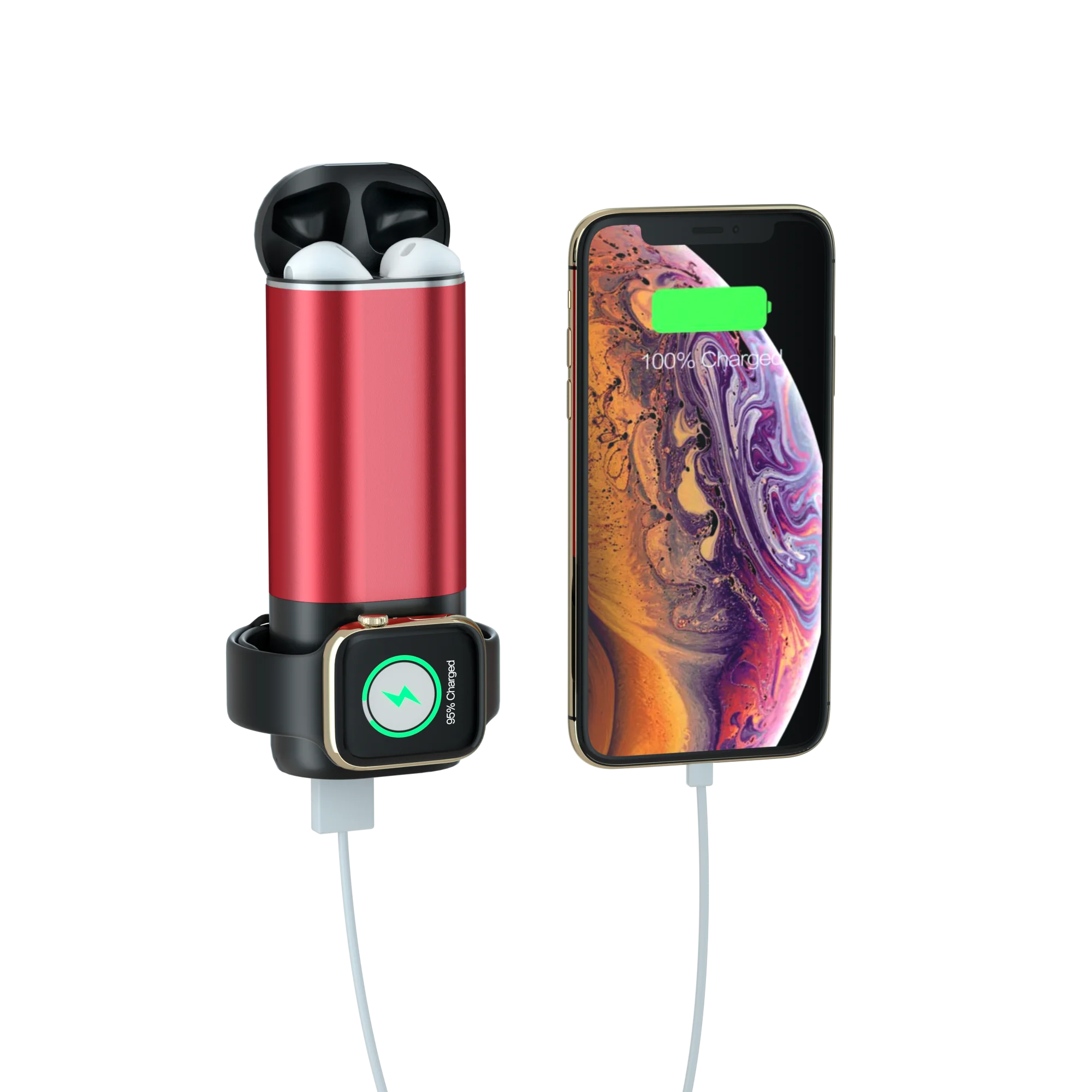 

Newest Fast Mobile QI 3 in 1 Wireless Charger Stand For Iphone/ Apple Watch