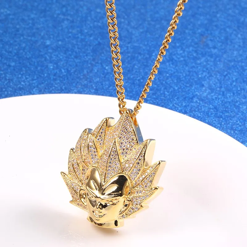 Vegeta Pendant Iced Out Cz Simulated 