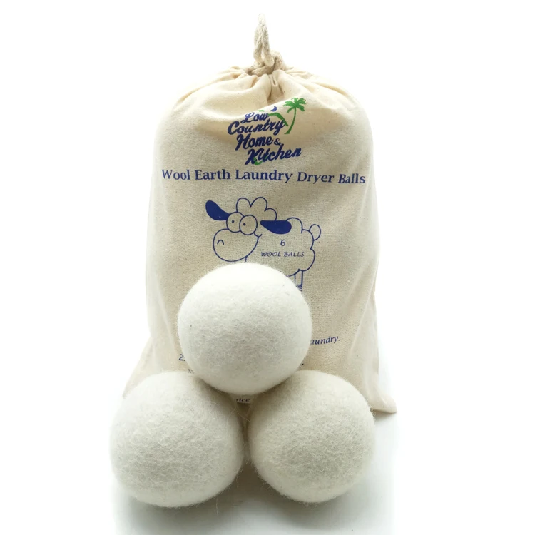 

2021 Amazon Hot Sale 100% New Zealand Organic Wool Dryer Ball for Laundry, White