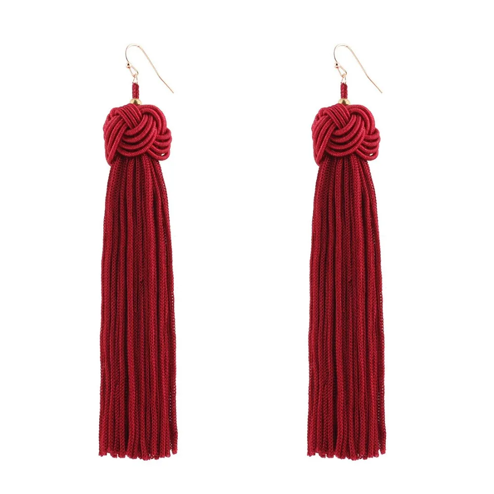 

2017 New Arrival Stylish Chinese knot Charm Dainty Tassel Earrings For Women