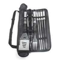 

7pcs Stainless Steel Charcoal Barbecue Grill Accessories BBQ Tools Set with Carry Bag