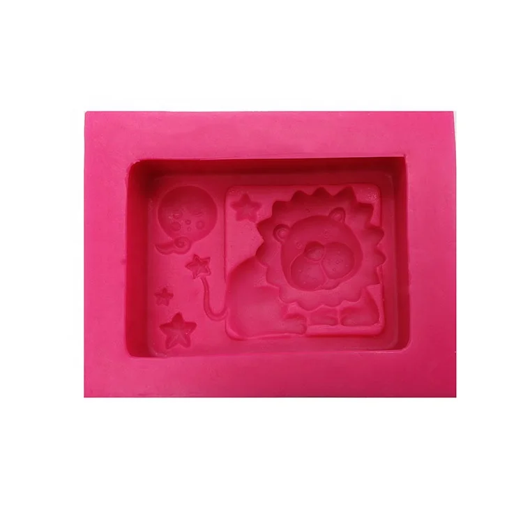 

High Quality Food Grade 3d handmade Leo loaf silicone soap mold, Pantone color