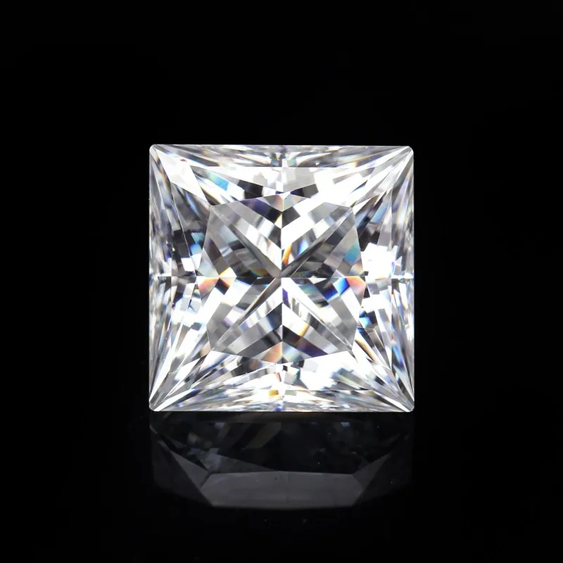 

Starsgem high quality princess cut DEF white jewelry moissanite 9.5mm princess moissanite