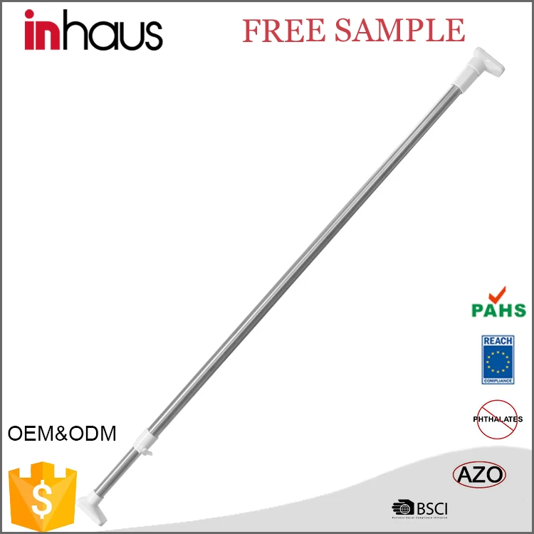 
Stainless Steel strong portable adjustable l shaped shower curtain rod brackets 