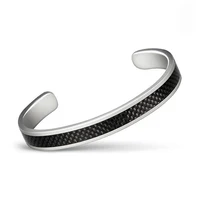 

Wholesale high quality jewelry stainless steel oil carbon fiber bracelet