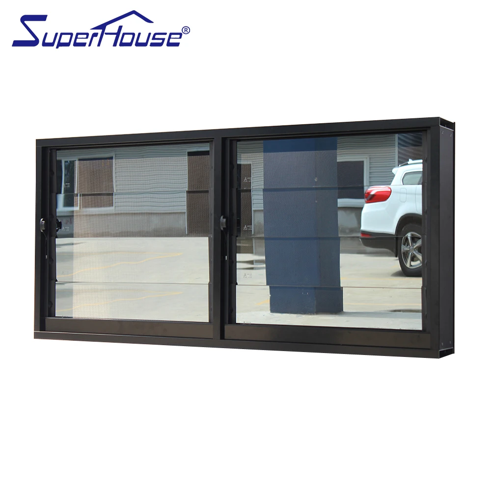 Superhouse aluminum frame glass louvre windows/shutters with louvres with Glass Louvres Frame System