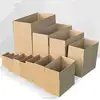 Customized plain white kraft corrugated cardboard wax carton shipping packing boxes with custom Debossed logo for packaging