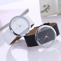 

Hot style watch fashion simple circular hollow men's and women's watches wholesale