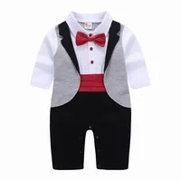 

gentleman design baby boy set clothes with long sleeve