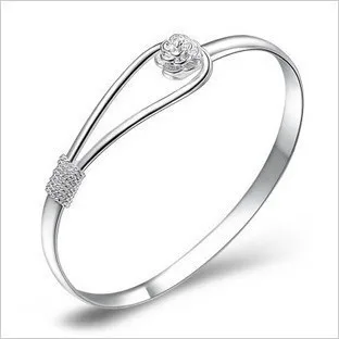 

Wholesale Retro roses bracelet Free shipping flower bangle for women, N/a